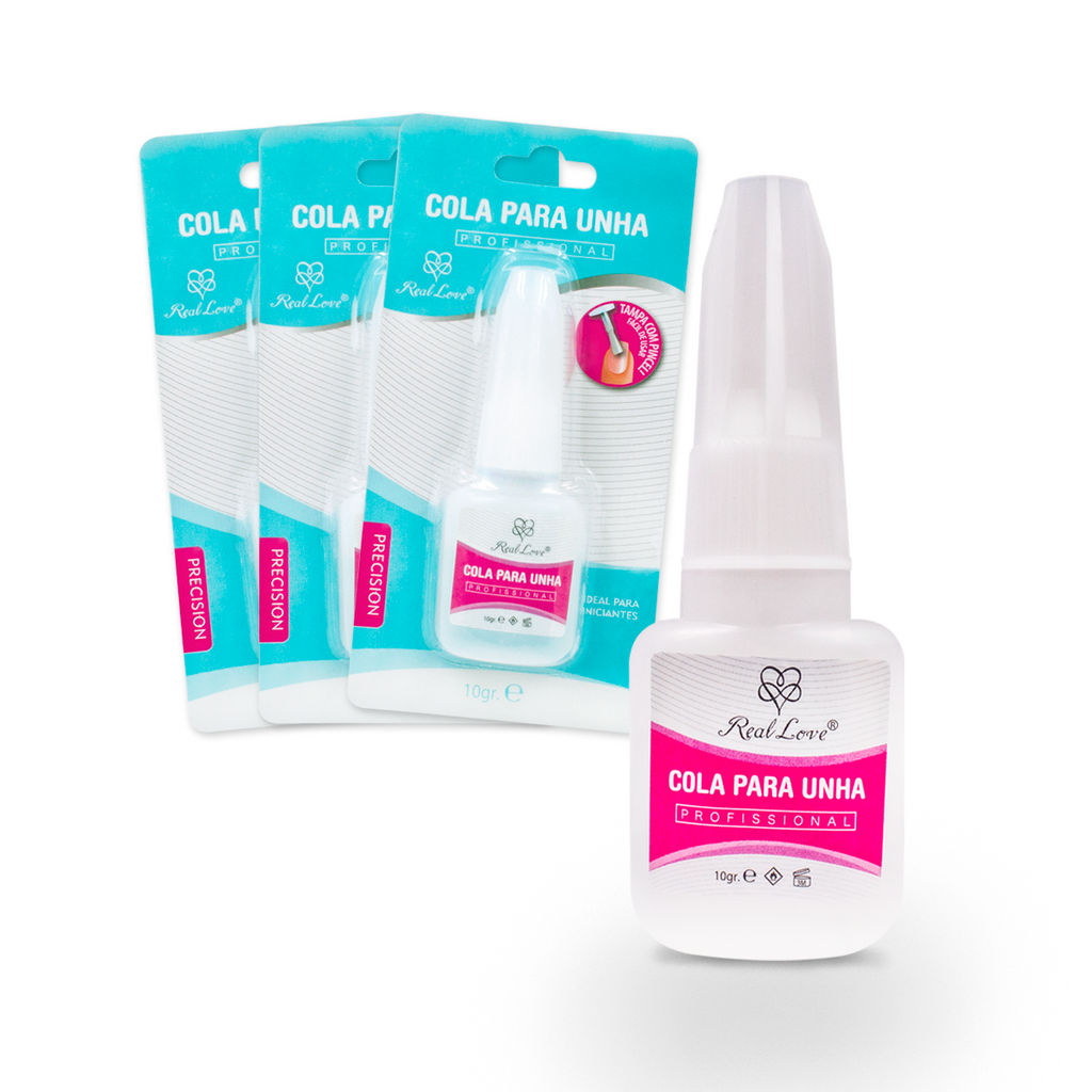 Cola Para Unha Com Pincel Aplicador de Precisão - Real Love