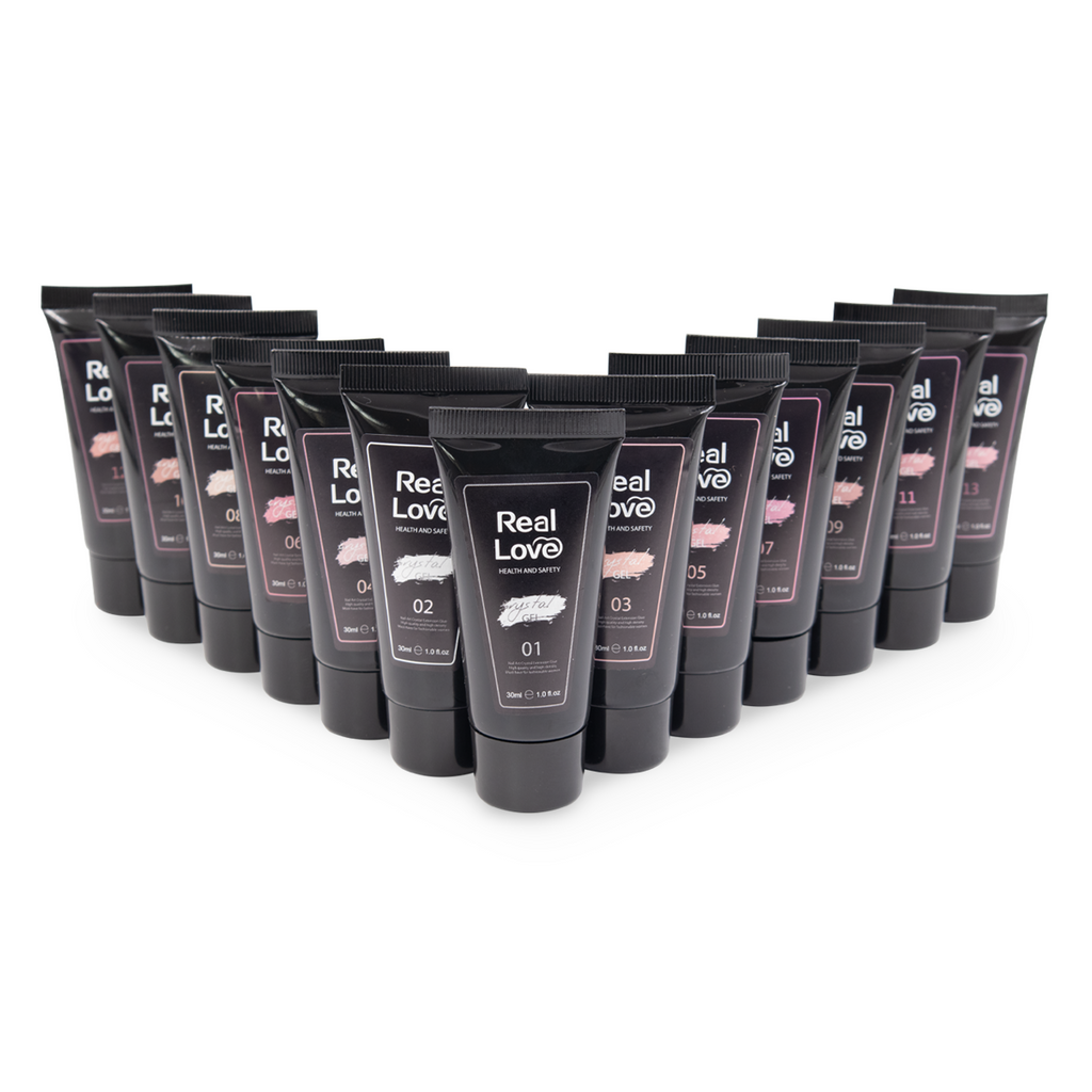 Polygel Powder Com Glitter para Alongamento De Unhas 30ml - Real Love
