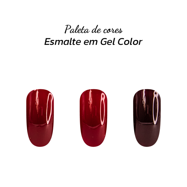 Kit  3 Esmaltes Vermelho Escuro 10ml - Real Love