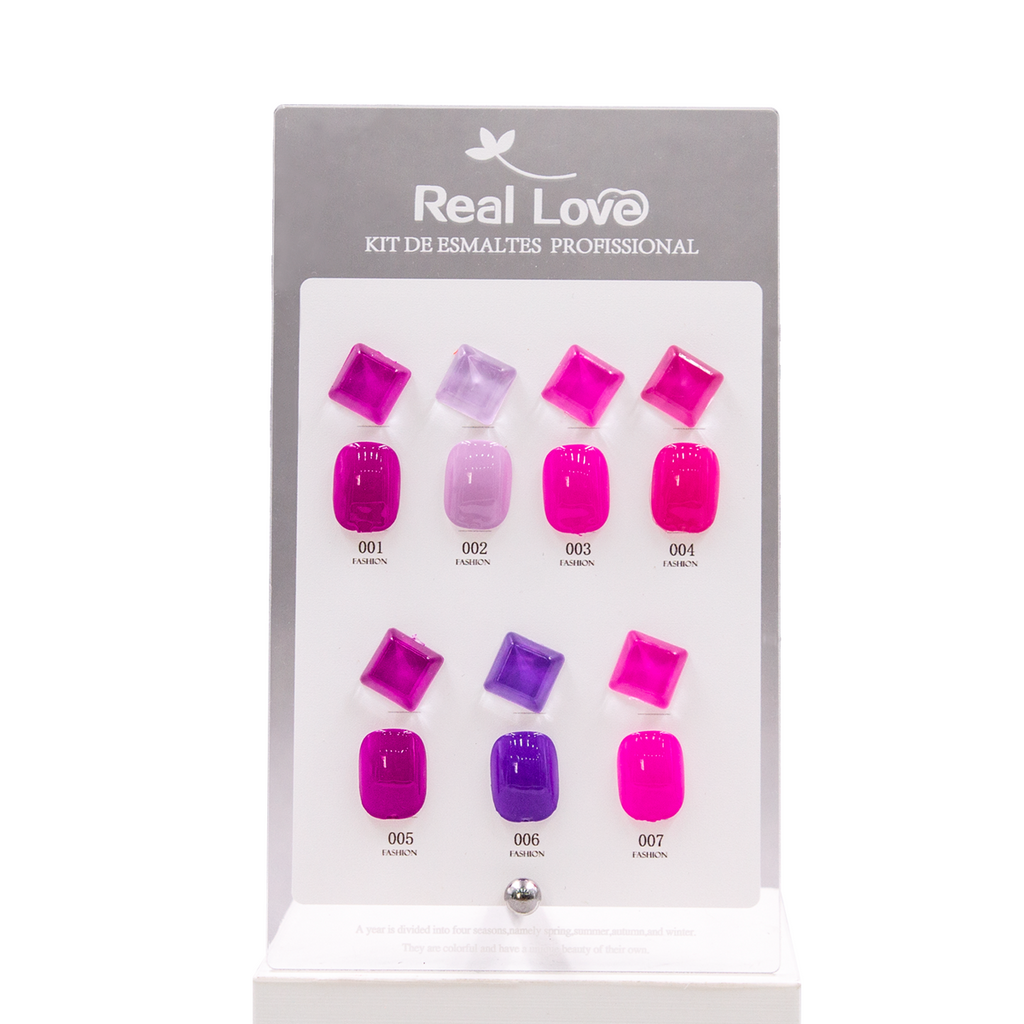 Kit De Esmalte Em Gel com 7 Unidades Cores Sortidas com Paleta Decorativa -  Real Love