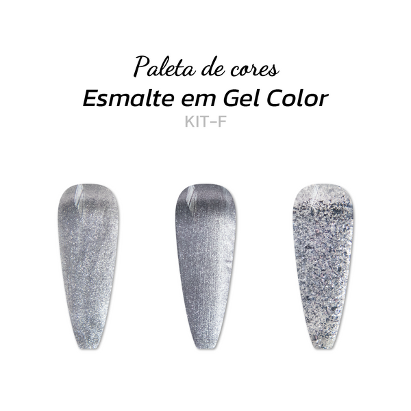 Kit 3 Esmaltes Tons Prata 10ml - Real Love